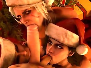The Witcher Honies Get Down To Sucking Dick In Four Way Before Jizz Shot