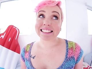 Big Tits Miley May Point Of View Deepthroat And Guzzling Spunk