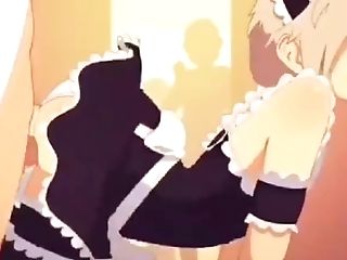 Pretty Boy Maid Gets Splooge :trio