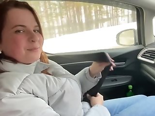 Sex-positive Hitchhiker Gives Fellatio And Hand Jobs While I'm Driving